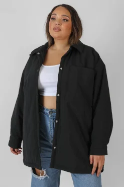 Public Desire Curve Padded Oversized Shacket | Women Curve