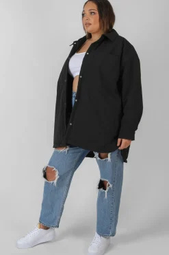 Public Desire Curve Padded Oversized Shacket | Women Curve