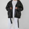 Public Desire Curve Pu Oversized Biker Jacket | Women Curve