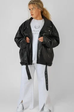 Public Desire Curve Pu Oversized Biker Jacket | Women Curve