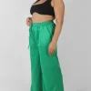 Public Desire Curve Satin Wide Leg Trousers | Women Curve