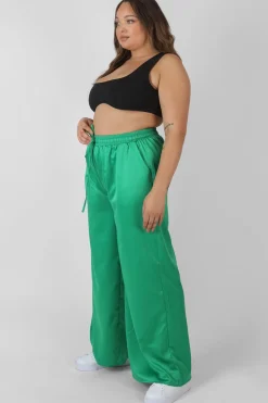 Public Desire Curve Satin Wide Leg Trousers | Women Curve