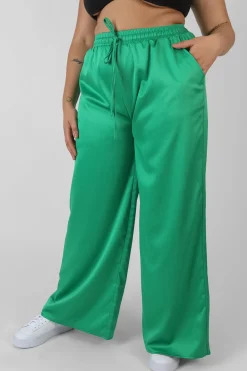 Public Desire Curve Satin Wide Leg Trousers | Women Curve