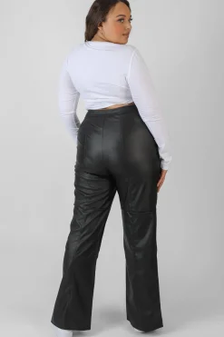 Public Desire Curve Scoop Neck Long Sleeve Crop Top | Women Curve