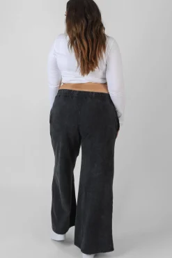 Public Desire Curve Split Front Seam Detail Wide Leg Joggers Acid Wash | Women Curve