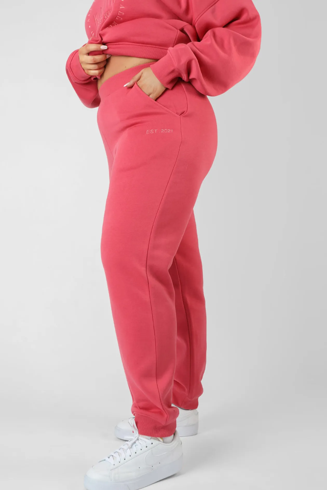 Public Desire Curve Tonal Embroidery Joggers | Women Curve