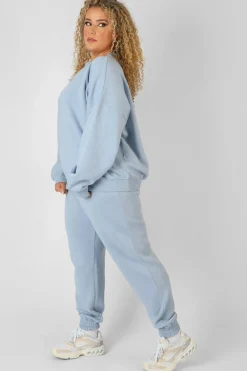 Public Desire Curve Washed Kaiia Oversized Sweatshirt Iris | Women Curve