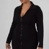 Public Desire Curve Zip Through Collared Mini Dress | Women Curve