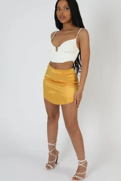 Public Desire Curved Hem Skirt | Women Skirts