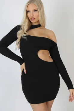 Public Desire Cut Out Detail Ribbed Dress | Women Dresses
