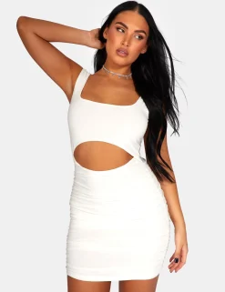 Public Desire Cut Out Slinky Ruched Mini Dress | Women Dresses