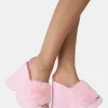 Public Desire Cutie Faux Fur Platform Wedge Heels | Women Wedges