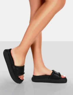 Public Desire Demi Pu Slider Sandals | Women Chunky Sandals