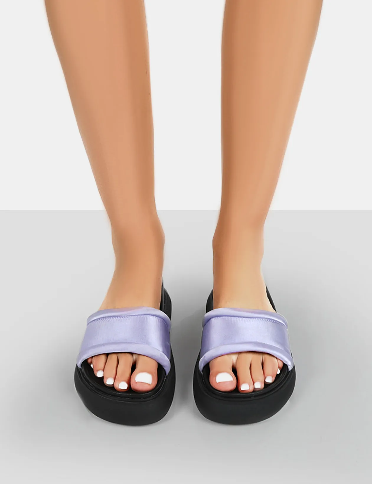 Public Desire Demi Satin Slider Sandals | Women Chunky Sandals