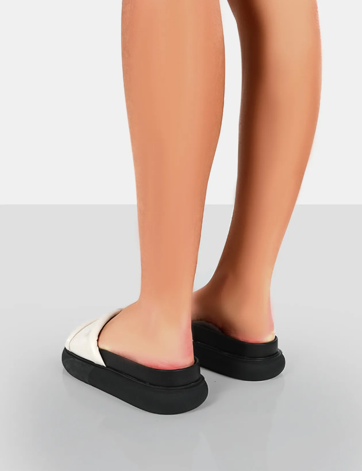 Public Desire Demi Wide Fit Pu Slider Sandals | Women Chunky Sandals