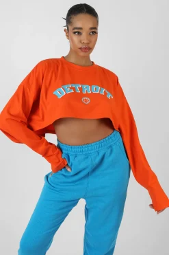 Public Desire Detroit Super Cropped Long Sleeve T-Shirt | Women Tops