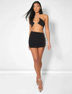 Public Desire Diamante Rope Slinky Mini Skirt | Women Skirts