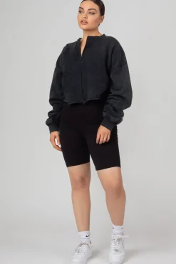 Public Desire Double Ended Zip Cropped Sweat Acid | Women Sweatshirt & Hoodies