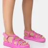 Public Desire Duffy Rope Flat Dad Sandals | Women Sliders