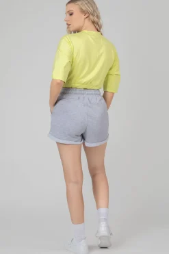 Public Desire Elasticated Hem Tonal Embroidered T-Shirt | Women Tops