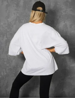 Public Desire Exposed Seam Oversized T Shirt Marl | Women Tops
