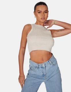 Public Desire Extreme Racer Knitted Crop | Women Knitwear