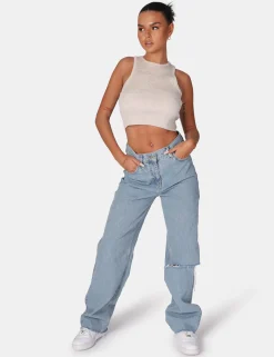 Public Desire Extreme Racer Knitted Crop | Women Knitwear