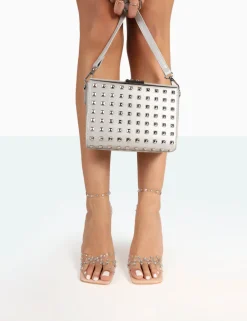 Public Desire Fairy Patent Clear Perspex Sparkly Diamante Cakestand High Heels | Women Perspex Heels