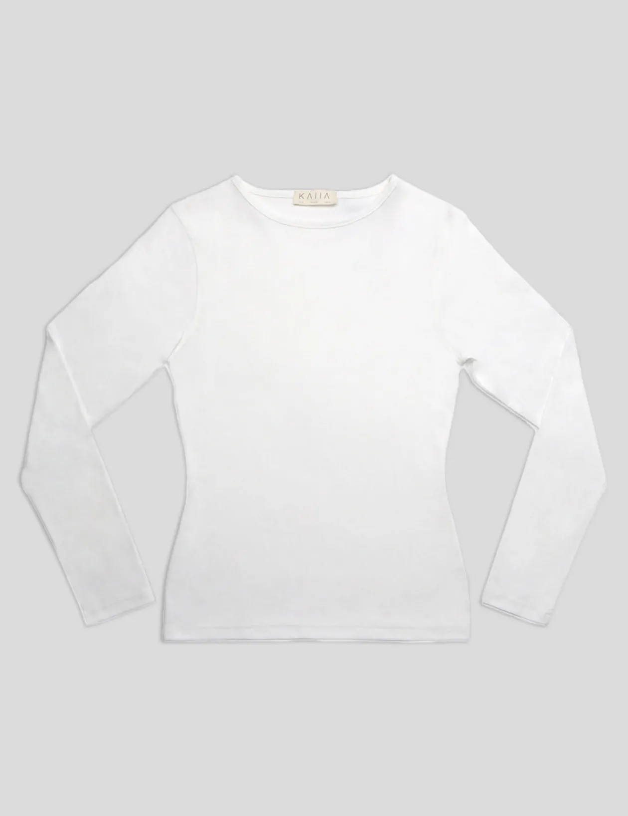 Public Desire Fitted Long Sleeve T-Shirt White | Women Curve
