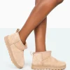 Public Desire Flurry Faux Suede Ultra Mini Ankle Boots | Women Ultra Mini Boots