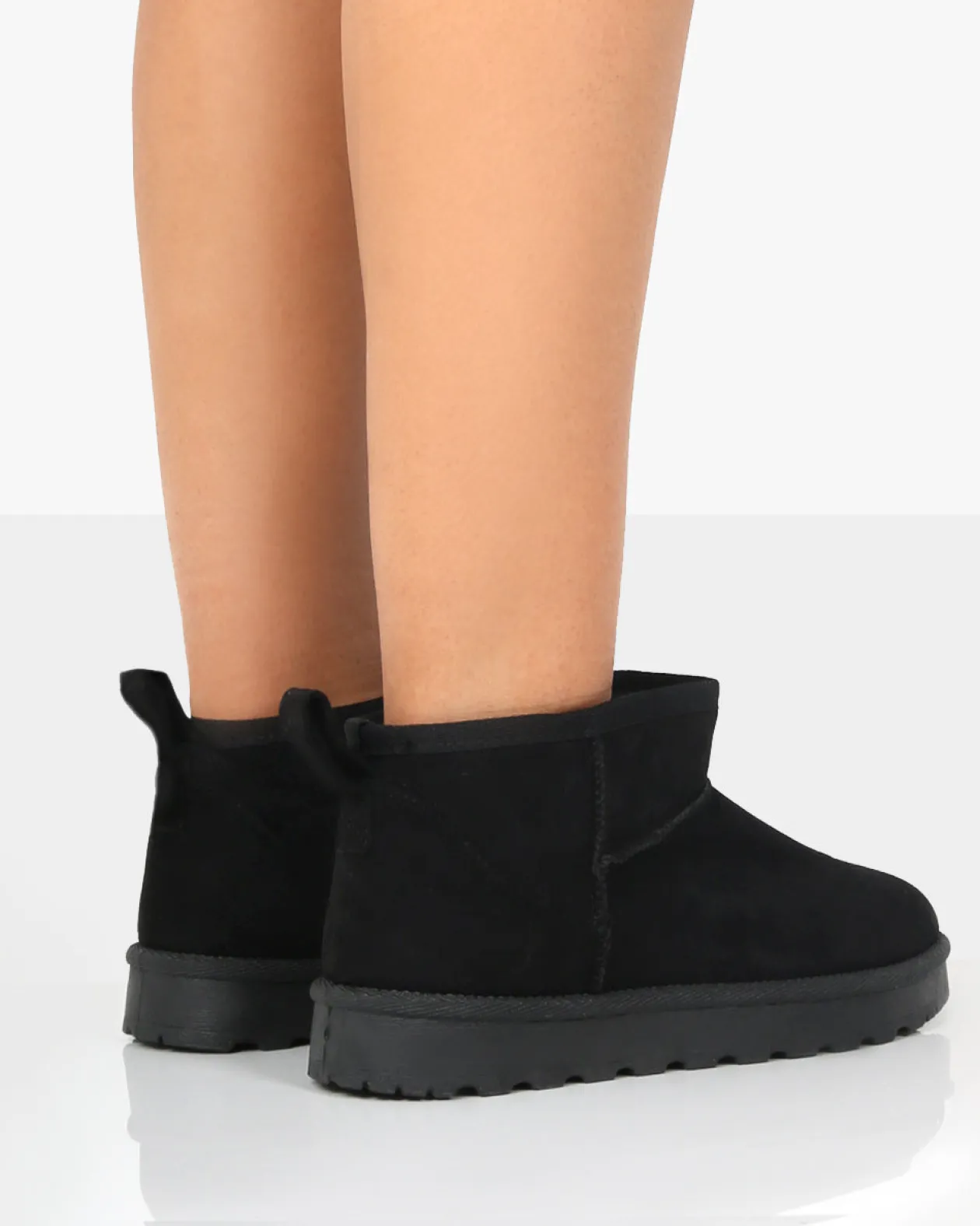 Public Desire Flurry Faux Suede Ultra Mini Ankle Boots | Women Ultra Mini Boots
