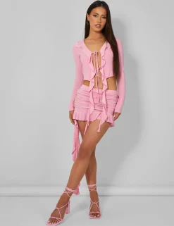 Public Desire Frill Detail Ruched Mini Skirt Baby | Women Skirts