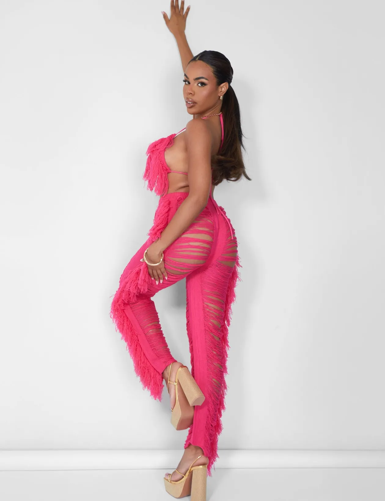 Public Desire Fringe Triangle Top Hot | Women Tops
