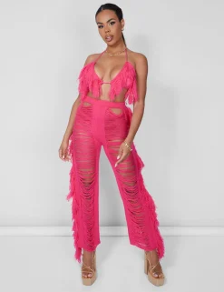 Public Desire Fringe Trousers Hot | Women Trousers