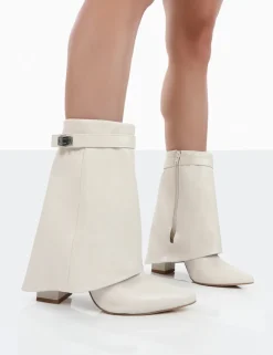 Public Desire Fyre Wide Fit Pointed Toe Block Heeled Ankle Boots | Women Wide Fit Ankle Boots