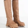 Public Desire Genius Knee High Chunky Sole Boots | Women Chunky Boots