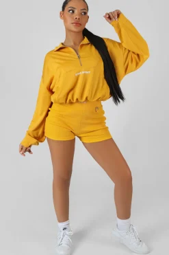 Public Desire Half Zip Pullover Gathered Kaiia Sport Crop Top | Women Tops