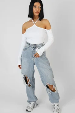 Public Desire Halterneck Ring Detail Bodysuit | Women Bodysuits