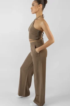 Public Desire Halterneck Waist Strapping Crop Top | Women Tailoring