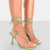 Public Desire Harriet Pu Square Toe Lace Up Heels | Women Square Toe Heels
