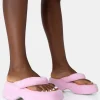 Public Desire Havana Towelling Flip Flop Chunky Platform Sandals | Women Chunky Sandals