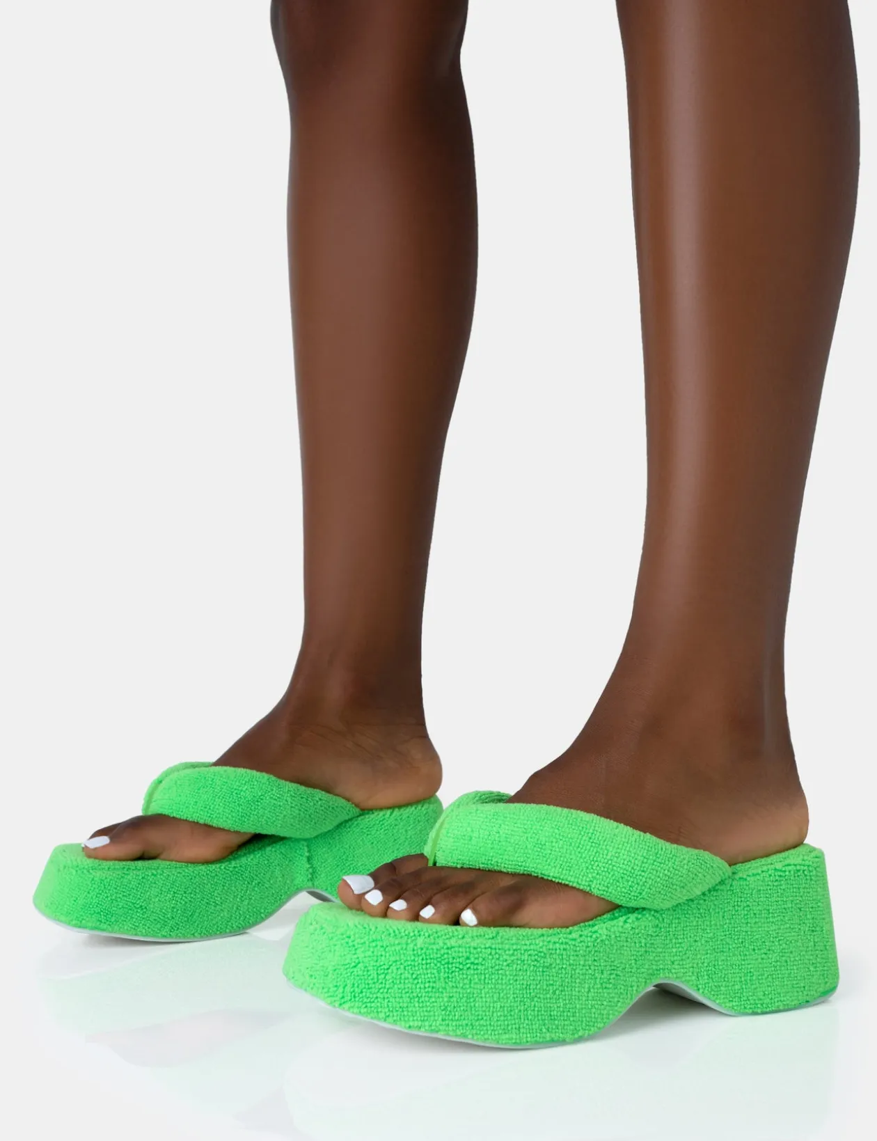 Public Desire Havana Towelling Flip Flop Chunky Platform Sandals | Women Chunky Sandals