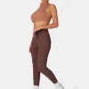 Public Desire High Neck Racer Low Side Rib Crop Top Cinnamon | Women Tops