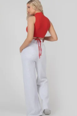 Public Desire High Neck Strappy Waist Crop Top | Women Tops