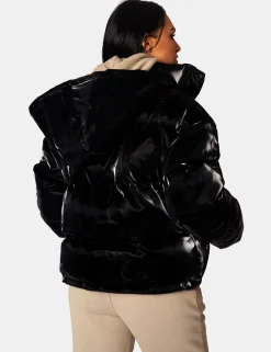 Public Desire High Shine Holographic Oversized Puffer | Women Outerwear & Jackets
