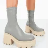 Public Desire Jennie Pu Platform Chunky Sole Heeled Ankle Boots | Women Chunky Boots
