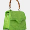 Public Desire Jessica Apple Bamboo Top Handle Croc Mini Bag | Women Mini Bags