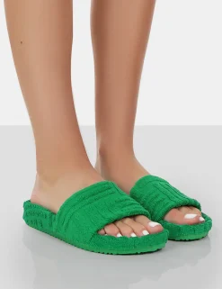Public Desire Juice Terry Towling Sliders | Women Sliders
