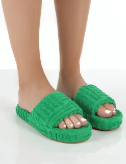 Public Desire Juicy Terry Towelling Slider Slippers | Women Slippers