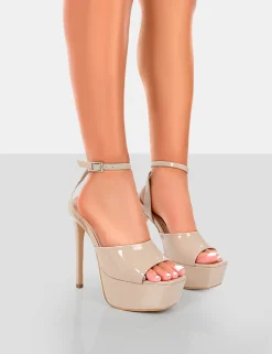 Public Desire Just Kidding Patent Platform High Heels | Women Platform Heels